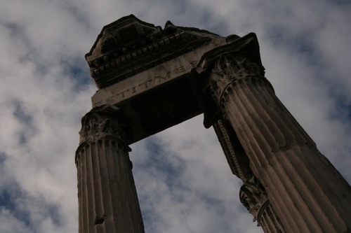 Temple of Vespasian, Rome Forum, Italy