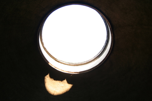 The 9 metre hole in the ceiling of the Pantheon, Rome, Italy