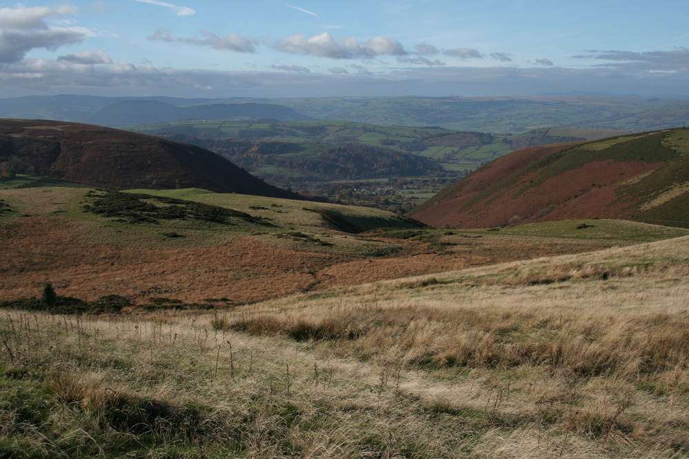 Hills above Llandinam mid Wales